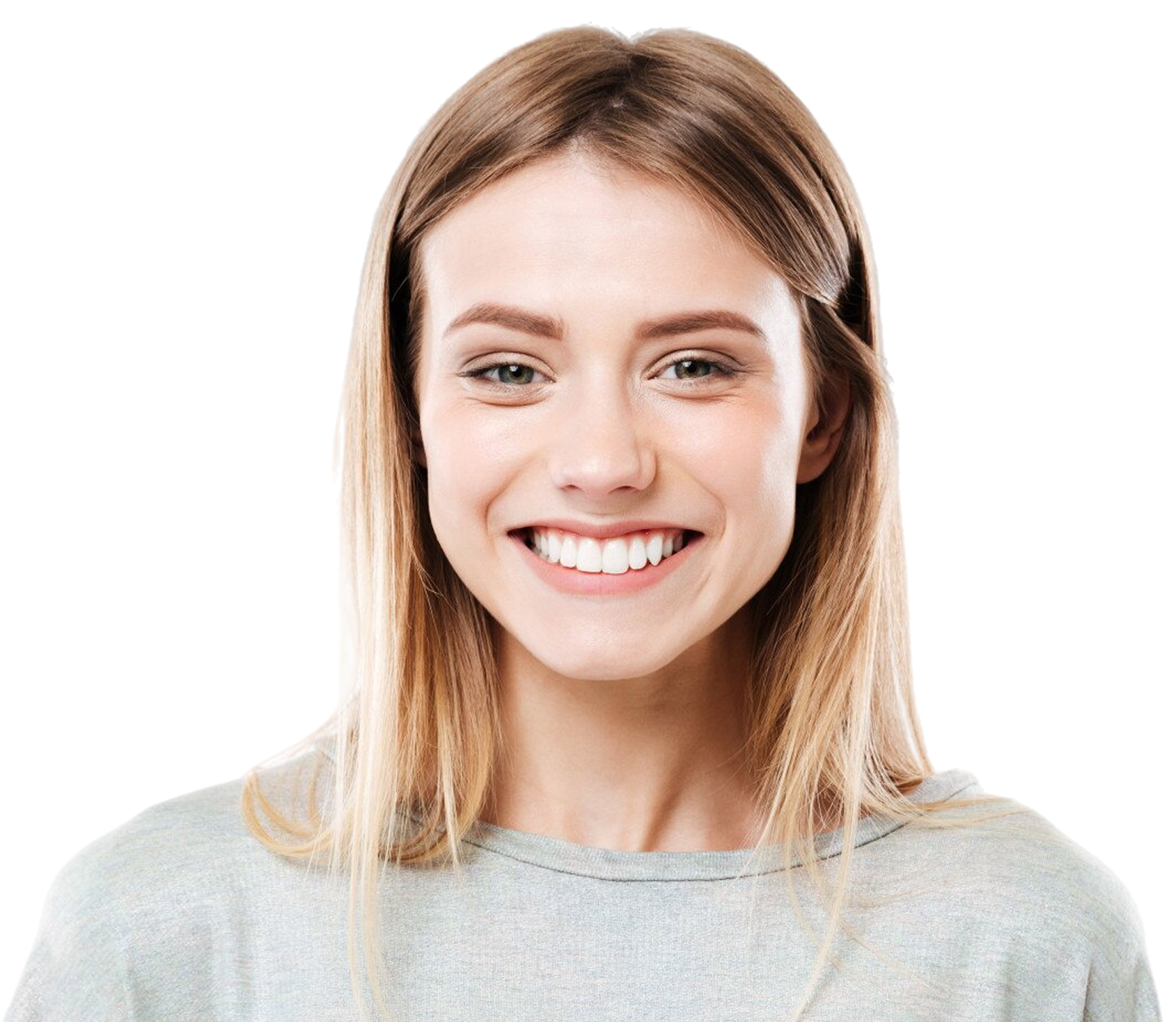 happy-young-woman-standing-isolated-white-wall 1